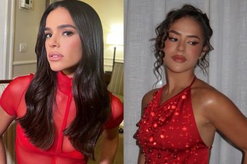 Bruna Marquezine, Sasha e Maisa arrasam com seus looks vermelhos em evento glamouroso.