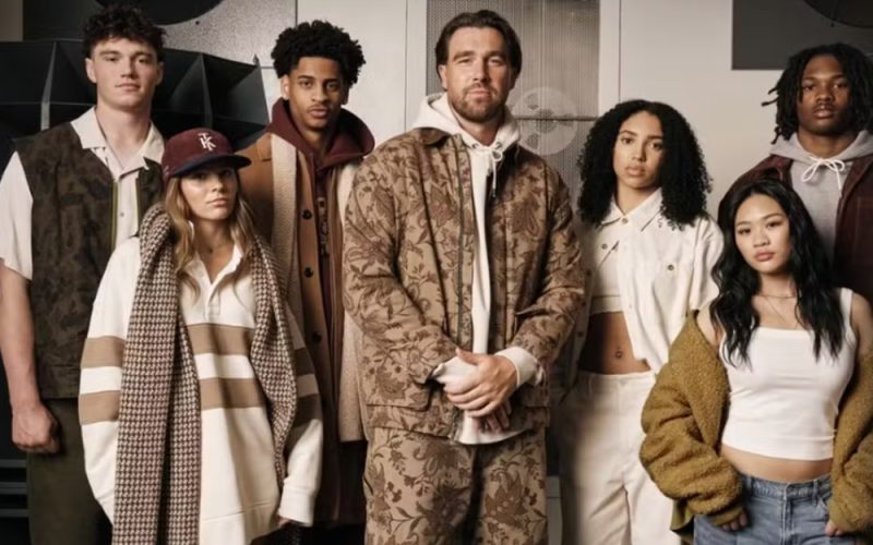 American Eagle e Travis Kelce lançam coleção exclusiva: descubra as peças imperdíveis!